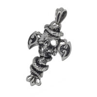 Edelstahlanhänger - Totenkopfkreuz €skulap