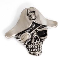 Edelstahlanhänger Totenkopf Pirat