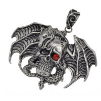 Stainless steel pendant - The dragon with the skull claw
