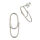 Silver ear studs - Paper clip