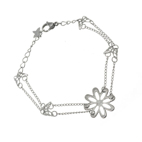 Edelstahlarmband Blume