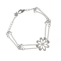Edelstahlarmband Blume