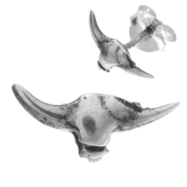 Silberohrstecker - Büffelkopf
