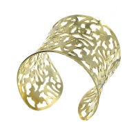 Edelstahlarmreif - Elfenmotiv - PVD-Gold
