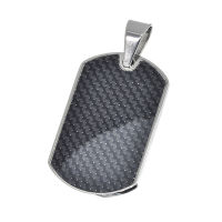 Stainless steel pendant dogtag carbon look in different...