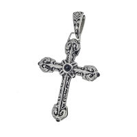 Edelstahlanhänger – Filigranes Ornamentkreuz...