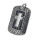 Stainless Steel Pendant – Cross Tag with Patterned Frame