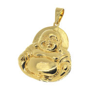 Stainless Steel Pendant - Laughing Budai PVD-Gold-26 mm