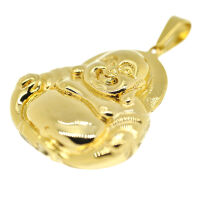 Stainless Steel Pendant - Laughing Budai PVD-Gold-26 mm