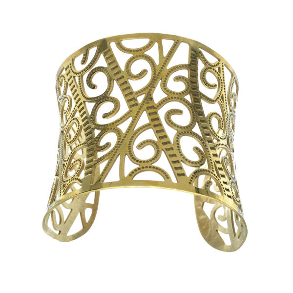 Stainless Steel Bangle - Spiral - PVD-Gold