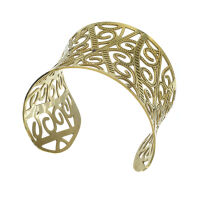 Stainless Steel Bangle - Spiral - PVD-Gold