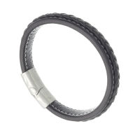 Lederarmband mit Edelstahverschluss