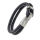 Lederarmband mit Hakenverschluss aus Edelstahl