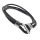 Lederarmband geflochten mit Knebelverschluss aus Edelstahl