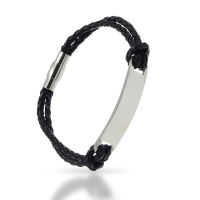 Lederarmband geflochten mit Edelstahlverschluss und...