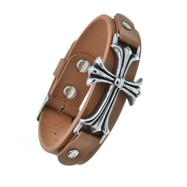 Lederarmband - Lilienkreuz
