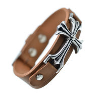 Lederarmband - Lilienkreuz