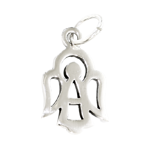 925 Sterling Silberanhänger - Engel mit Ringöse