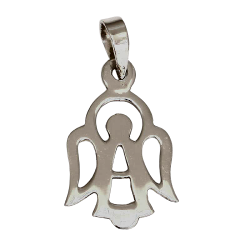 925 Sterling Silberanhänger - Engel mit Dreiecksöse
