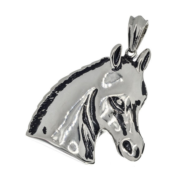 Stainless steel pendant - horse head steel