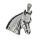 Stainless steel pendant - horse head steel