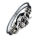 Lederarmband  mit Edelstahl - Teufelkopf
