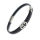 Vinyl Stainless Steel Bracelet - Double Cross - 21 cm