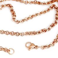 Edelstahlkette  3mm Erbskette rosegold 50 cm
