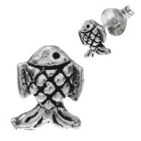 Silberohrstecker - Fisch
