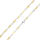 ca. 4 x 1mm Edelstahlkette bicolor PVD 54 cm