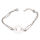 Edelstahlarmband - Keramikanhänger Kreis weißer Ring