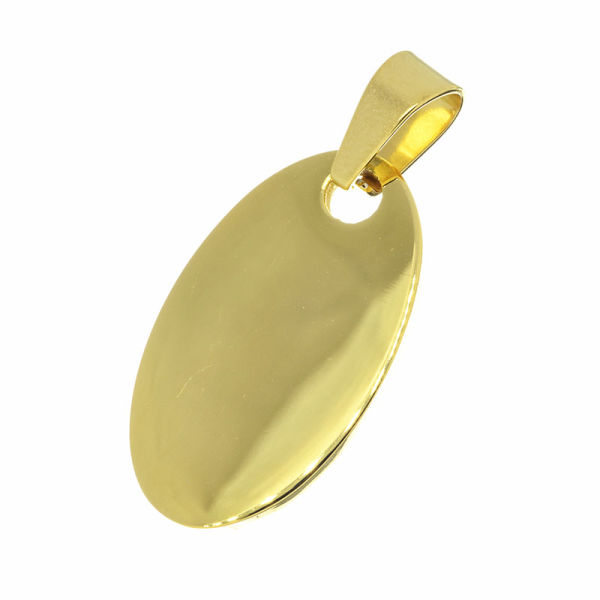 Edelstahlanhänger - Gravurplatte - Dogtag Gold