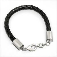 Lederarmband mit Edelstahlverschluss 1- Braun