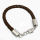 Lederarmband mit Edelstahlverschluss 1- Braun
