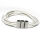 Lederarmband - Edelstahlverschluss 3 - Weiß