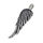 Stainless steel pendant - angel wings grey/back polished