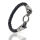 Lederarmband Edelstahlverschluss - Totenkopf