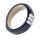 Lederarmband mit Edelstahlverschluss - Schwarz
