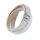 Lederarmband mit Edelstahlverschluss - Weiß