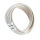 Lederarmband mit Edelstahlverschluss - Weiß