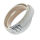 Lederarmband mit Edelstahlverschluss - Weiß