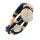 Lederarmband mit Edelstahl und Steinchen - Weiß