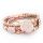 Lederarmband mit Edelstahl und Steinchen - Schlangenhaut:...