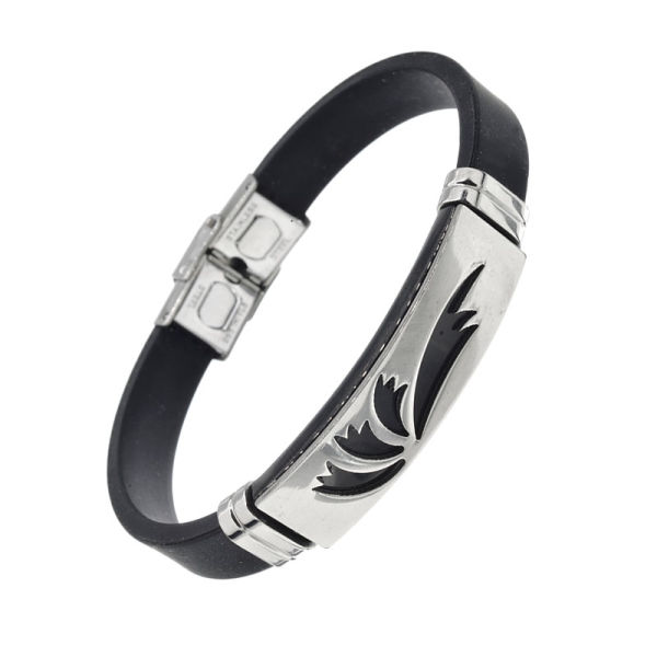 Vinyl Stainless Steel Bracelet - Tails
