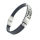Vinyl-Edelstahlarmband - Fantasysymbol - Bicolor (Stahl/PVD-Schwarz)