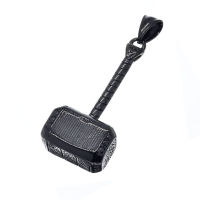 Edelstahlanhänger - Thors Hammer PVD-Schwarz