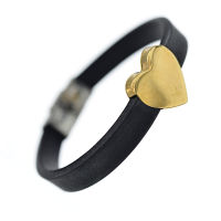 Vinyl Stainless Steel Bracelet - Heart
