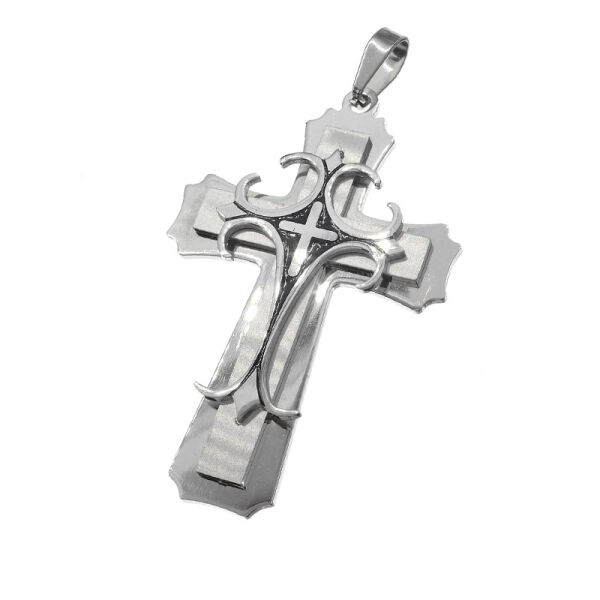 Edelstahlanhänger - Kreuz ca. 58 x 37 x 6mm