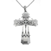 Edelstahlanhänger - Kreuz ca. 58 x 37 x 6mm