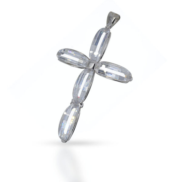925 Sterling Silberanhänger - Kreuz mit Cubik Zirkonia "Niklas"